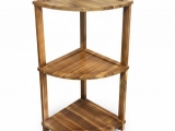 Premium 3-Tier Acacia Wood Corner Shelf